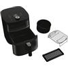 Haier HAF5TWA3 011 Friggitrice ad aria con finestra di controllo, Capienza 7 litri, Potenza 2000 W, Range di temperatura 40°-200°, 9 in 1, accessori extra inclusi, LAVABILE IN LAVASTOVIGLIE