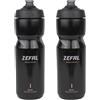 ZEFAL Sense Pro 80 x 2 Borraccia Bici Sport - Due Borracce Bici da Corsa MTB Gravel 800 ML - Borraccia Ciclismo - Premium e a Tenuta Stagna - Nero, 2 x 800ml