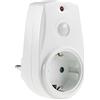 ChiliTec Presa adattatore con rilevatore di movimento, portata 120°-9 m, 230 V, 1200 W, LED di colore bianco