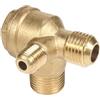TopHomer Valvola di ritegno per compressore d'aria, filettatura esterna in ottone compressore valvola di ritegno accessori di ricambio strumento di collegamento tubo 3/8 x 5/9