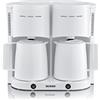 Severin KA 9314 - Macchina da caffè a doppio filtro con caraffa termica, per un massimo di 16 tazze, con filtro accattivante con 2 thermos, colore: Bianco