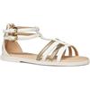 Geox J Sandal Karly Girl, Nero Grigio Black Platinum, 34 EU