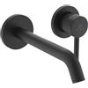 Ideal Standard - Ceraline, Miscelatore monocomando per lavabo per installazione a parete, Parti esterne, Nero seta