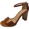 A.P.C. Sandali Donne In Coccodrillo Embossato Cognac $400 NWOB