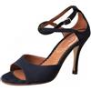 A.P.C. Tango Leike Sandali Da Donna In Suede Blu Scuro $435 NWOB