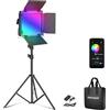 NEEWER Aggiornata Luce Video LED RGB da Studio con Stativo, Controllo App 50W 7000Lx CRI97+ 3200-5600K Dimmerabile, Kit Pannello Key Light per Game StreamingRiprese Fotografia YouTube, RGB660 PRO II
