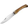 COLTELLO ARTIGIANALE PIEGHEVOLE IN ACCIAIO DA CACCIA OUTDOOR TASCA LEGNO
