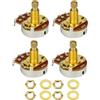 FLEOR 4 Pz A500K Potentiometri full size Potis per il controllo del volume della chitarra L18 mm codolo diviso in rame placcato oro