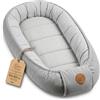 Totsy Baby Nido Neonato Riduttore Letto boucle 90x50 cm - Babynest Portatile per Culla Lettino Morbido Coccola Cocoon Bimbo Bimba Camera Neonati Grigio chiaro Velluto a coste