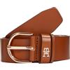 Tommy Hilfiger Donna Cintura Essential Effortless 3,5 con Fibbia ad Ardiglione, Marrone (Cognac), 85 cm