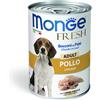 Monge Fresh Adult Bocconcini in Paté con Pollo 400 g Alimento Umido per Cani
