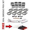 Brakemasters Honda VTR1000 SP1 2000 Pistone Pinza Freno Anteriore Sigillo Parti di Ricambio