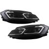 kitt Coppia Fari Fanali Anteriori Tuning GOLF 7.5 RESTYLING (2017 - ) LED SILVER H7