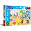 Trefl - Peppa Pig, La bella Peppa - 24 Maxi Puzzle - 24 pezzi grandi, intrattenimento creativo, per bambini dai 3 anni in su