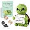 Szhhrxi Tartaruga Portafortuna Fatta a Mano con Messaggi Ispiratori - Peluche Morbido con Frasi Motivazionali in Italiano, Regalo Originale per Amiche, Compleanni e Lauree (Tartatata)