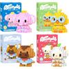 PyrrlicToy Animali Blocchi da Costruzione 4 Pezzi Mini Animali da Costruzione Capra Pollo Elefante Pony Micro Costruzioni Mattoncini Serie Animale Cute Building Blocks per Adulti e Bambini