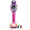 VTech Kidi SuperStar Moov', Microfono Karaoke con Tecnologia Magic Voice, Effetti Luminosi, Registrazione Vocale, Giochi Interattivi e Animazioni Musicali, Lingua Italiana, Batterie Incluse, 6+ Anni