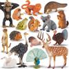 TOEY PLAY 16PCS Animali della Foresta, Grandi Animali Giocattolo 3+ Bambini | Figurine di Creature del Bosco, Animali Figure con Cervo Scoiattolo Pavone, Regalo per Bambini 3 4 5