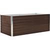 vidaXL Letto rialzato 160 x 80 x 45 cm Acciaio zincato Marrone