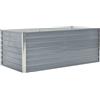 vidaXL Letto rialzato 160 x 80 x 45 cm Acciaio zincato Grigio