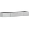 vidaXL Letto da giardino rialzato 320x80x45 cm Acciaio zincato Argento