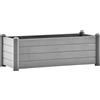 vidaXL Letto da giardino rialzato PP stone grey 100x43x35 cm