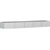 vidaXL Letto da giardino rialzato 400x80x45 cm Acciaio zincato Argento
