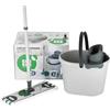 Eco Ego York Eco Ego Set di mocio da pavimento con secchio e manico telescopico mocio piatto con inserto in microfibra spesso robusto assorbente con funzione di piegatura manico da 13 l rotondo 79-137 cm