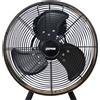 ZEPHIR Ventilatore Orologio Metallo Nero Effetto Legno