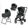 PegPerego Trio Peg Perego Vivace 2025 Culla Flex e Ovetto Primo Viaggio Lounge Reclinabile I-Size Incluso Stand By Me e BORSA OMAGGIO : Colore - METAL