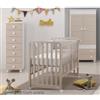 Azzurra Design Lettino Glam Evolutivo Uno X 9 Vari colori Con Tessile Glammy : Colore - Avana