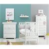 Azzurra Design Lettino Contact Funky Bianco Materasso Incluso e Cuscino Traspirante in OMAGGIO