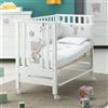 Azzurra Design Lettino Contact Love Me Bianco con Materasso e Cuscino Traspirante OMAGGIO