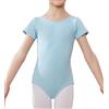 ZYXWVU Body da Danza per Bambina - Maniche Corte Classico Body Ginnastica (nero, 110)