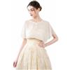 BESTORI Stola Scialle Donna Elegante Mantella da Sera Coprispalle in Pizzo Per Matrimoni Cerimonia Sposa Festa Scialli Cape Beige