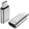 TiMOVO 2 Pezzi Adattatore da Femmina a USB C Maschio, con Caricatore PD Veloce da 35W e Trasferimento Dati per iPhone 15/16/Pro/Pro Max/Plus, iPad Pro/Air Adattatore USB-C, Argento