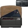 MyGadget Custodia da Cintura in Pelle Sintetica [ 14,5 x 8 cm - Taglia S ] - Custodia Protettiva per Smartphone con Scomparto per Carte - Borsa per Apple iPhone 12 | 13 Mini - Nero