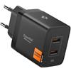 Spigen ArcStation Essential 47W Caricatore USB C Rapido [Compatto con 2-Porte GaN] Caricabatterie PPS, PD 3.0 per iPhone 17/16/15/14/13/12 Pro Max 17e Samsung Galaxy S26/S25/S24 Pixel 10/9/10a - Nero