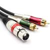 SiYear XLR femmina a 2 x Phono RCA Plug Adattatore Y Splitter Cavo Patch XLR Femmina 3 Pin a Doppia RCA Maschio Connettore Stereo Cavo Audio (1,5 M)