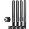Vecys 4PCS 4G LTE 3dBi Antenna Esterna RP-SMA Maschio Antenna Compatibile con Router CPE 4G LTE Wireless Hotspot Gateway Cellulare Router Modem