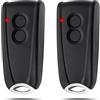 pepape 2 pezzi apriporta del garage telecomando per trasmettitore manuale EcoStar RSC2-433 RSE2-433, con fondo in metallo, compatibile con azionamento per porta del garage Hörmann Liftronic 500/700