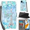 Haninsuze Cover per Xiaomi Redmi 10C Custodia Cover Pelle Libro Portafoglio con Porta Carte Magnetica Protezione Antiurto Cuoio Flip Case Custodia Cover per Redmi 10C, Torre