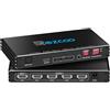 ROFAVEZCO 8K@60Hz 4K@120Hz HDMI 2.1 Splitter 1X4 Audio Extractor VRR ALLM HDCP2.3 HDR10 Optical SPDIF5.1 EDID Scaler 4K to 1080P HDCP Bypass Atmos Vision Dual Monitor per PS5 Xbox Soundbar Capture Card