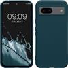 kwmobile Custodia Compatibile con Google Pixel 8a Cover - Back Case per Smartphone in Silicone TPU - Protezione Gommata - petrolio matt