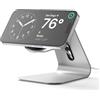 elago MS4 Supporto di Ricarica Wireless in Alluminio | Compatible con MagSafe e iPhone 17/16/15/14/13/12, Modalità StandBy [Cavo Non Incluso] (Argento)