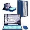 Nsyee Custodia con tastiera retroilluminata con mouse compatibile con Galaxy Tab A11 Plus 2025 11 (SM-X310/SM-X315/SM-X236), A9 Plus 2023 11 (SM-X210/X215/X216), custodia con tastiera Bluetooth