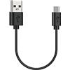 GEEKRIA Charging Cable for Bose QC35 II, SoundLink, Solo2, Solo3, Sony WH-1000XM2 WH-CH700N WHCH710N MDR-XB950BT Headphones Charging Cord, Micro-USB Charger Cable (Black 1ft)