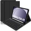 tititinita Custodia per tastiera per Samsung Galaxy Tab A9 da 8,7 pollici 2023 (SM-X110/X115/X117), portapenne S integrato, custodia intelligente sottile con tastiera Bluetooth staccabile per Samsung Galaxy Tab