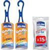 PARODI & PARODI - Kit con Spazzole Adesive Togli Pelucchi (2 Rulli) + 15 Ricambi per Spazzola Levapelucchi - Fogli Adesivi a Strappo (3,2 Metri) - Set Rullo (2 Pezzi) + Ricambio (15 Pezzi)