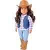 OG DOLLS Our Generation - Carolyn - Bambola cowgirl da 46 cm - Occhi marroni realistici e capelli castani ondulati - Gioco di finzione per bambini dai 3 anni in su